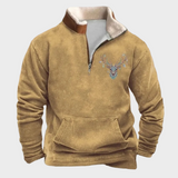 Peter men's deer-motif half-zip sweatshirt at Anne London, catalogue view 4
