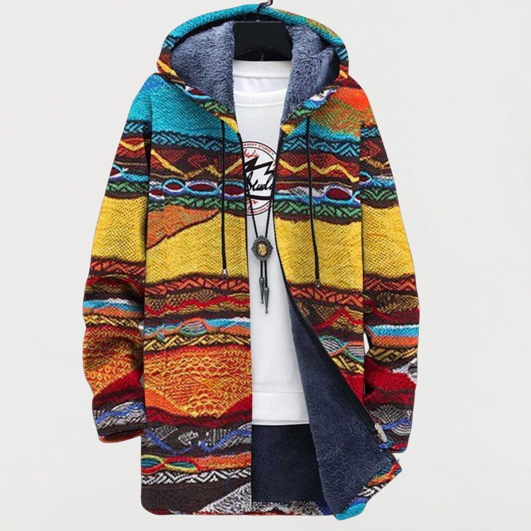 Women's Aztec Art Print Hoodie by Anne London, image 2 of 2