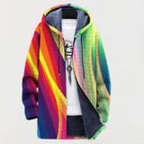 Women's Rainbow Stripe Hoodie by Anne London, image 2 of 2