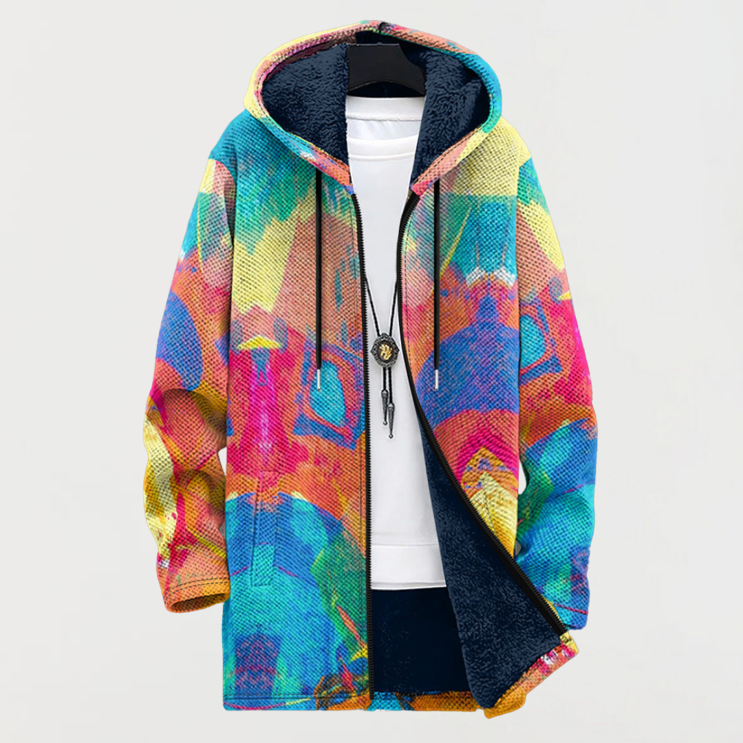 Women's Colourful Abstract Art Hoodie by Anne London, image 1 of 2