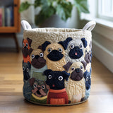 Pug Quilted Laundry Basket – Design 1658