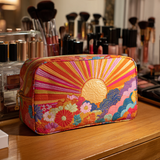 Radiant Bloom Quilted Make-up Bag