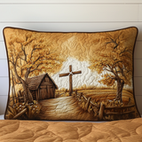 Elegant Rustic Style Quilted Cushion Cover