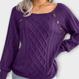 Malia - Knitted button-up sweater