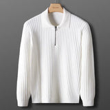 James | Striped Zip-Neck Jumper