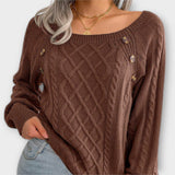 Malia - Knitted button-up sweater
