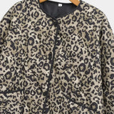 Alba Leopard Print Collarless Jacket