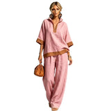 Women's Vintage Linen-Look Set