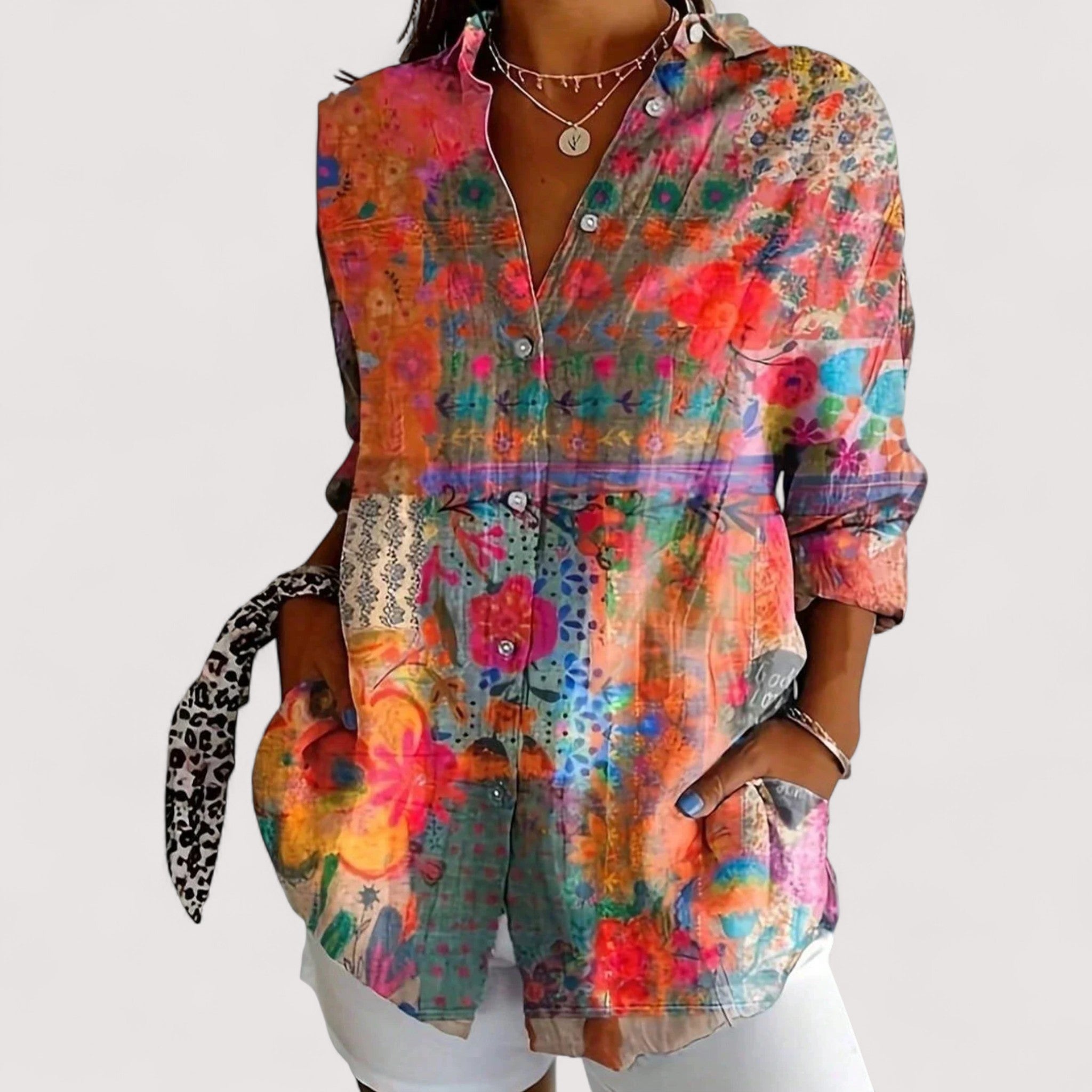Anka Floaty Colourful Blouse