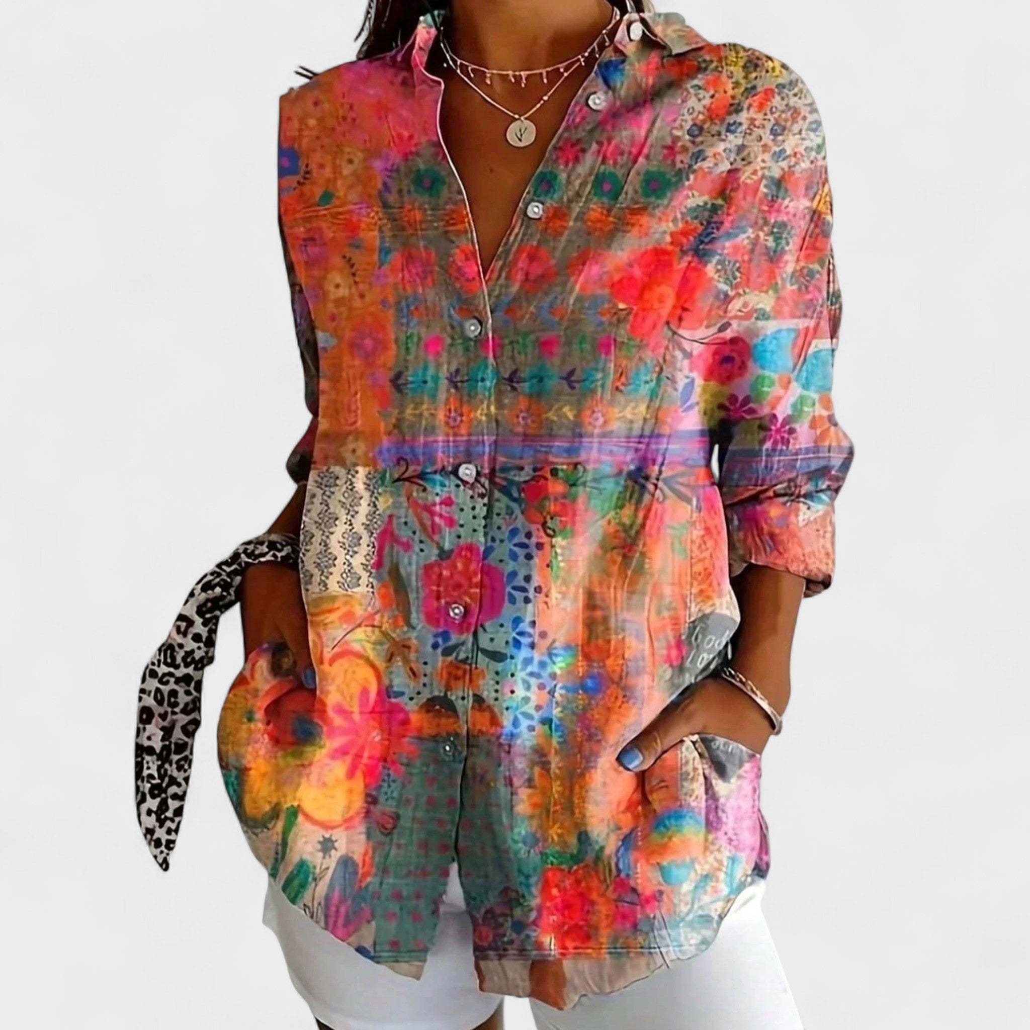 Antonia Colourful Print Blouse