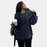 Elena Puffer Coat with Asymmetric Scarf