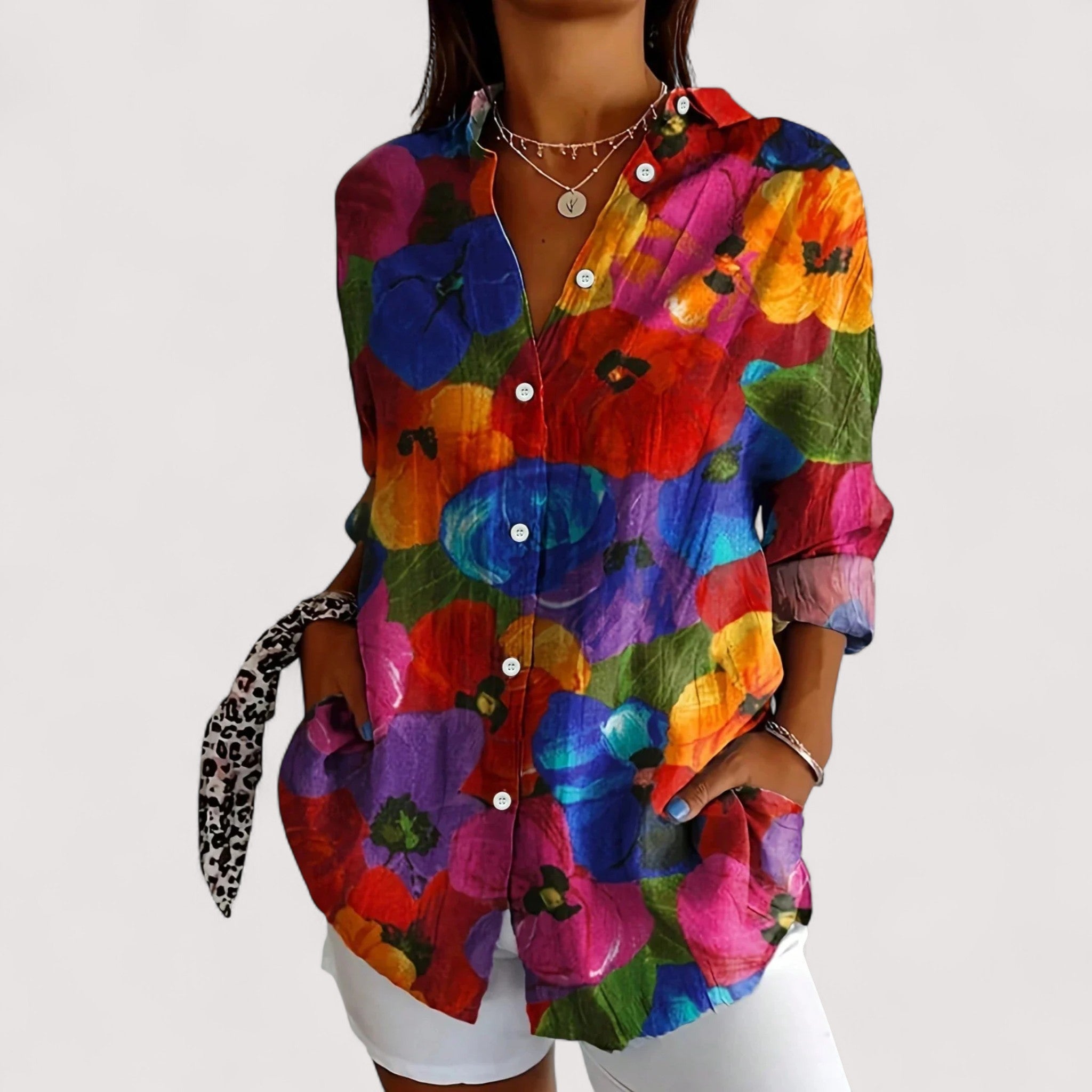 Anka Floaty Colourful Blouse