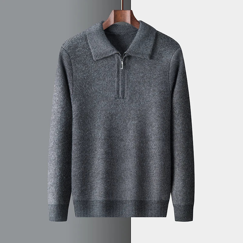 Andrew | Understated Zip-Neck Jumper