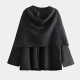 Elena Puffer Coat with Asymmetric Scarf