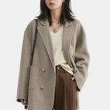 Emma Double-Breasted Wool-Blend Coat