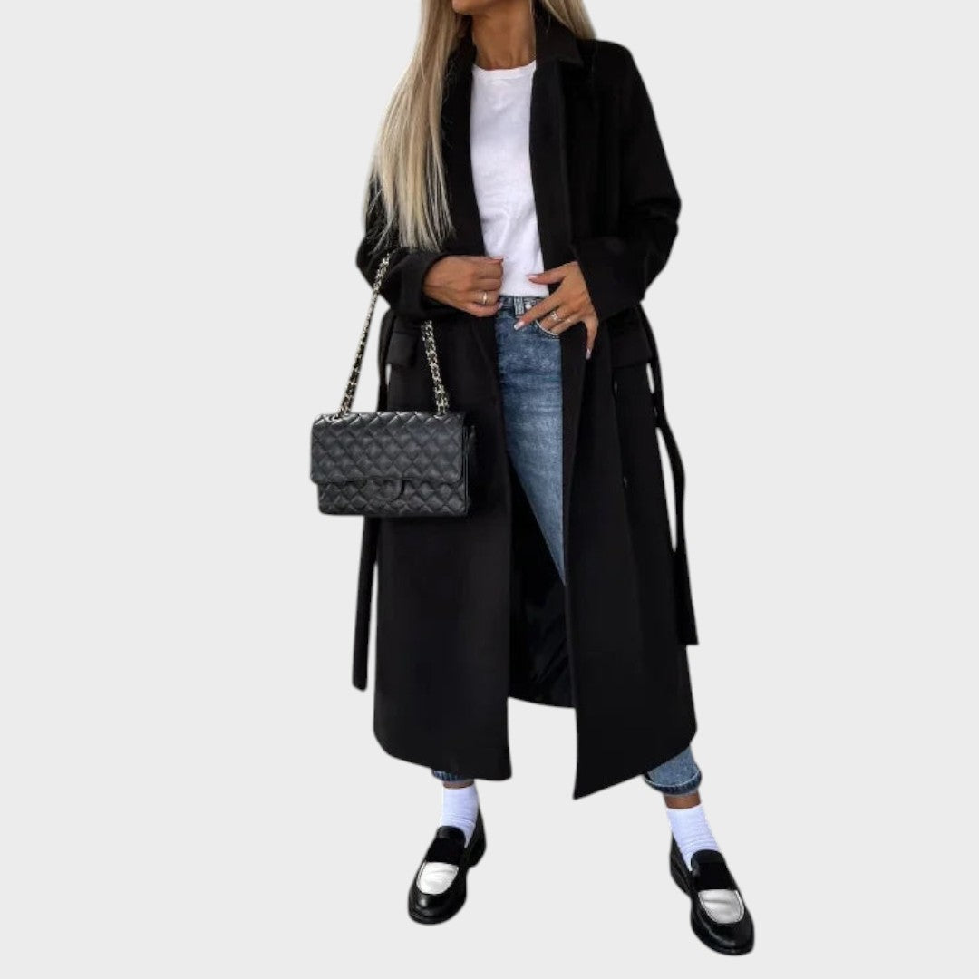Ana Double-Breasted Belted Coat