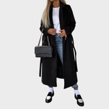 Ana Double-Breasted Belted Coat