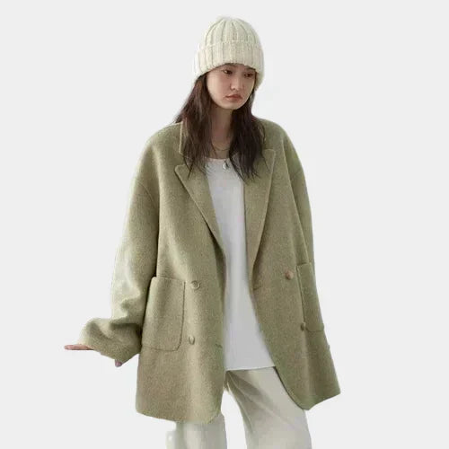 Emma Double-Breasted Wool-Blend Coat