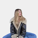 Sofia Brown Double-Faced Short Jacket