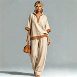 Women's Vintage Linen-Look Set