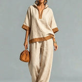 Women's Vintage Linen-Look Set