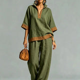 Women's Vintage Linen-Look Set