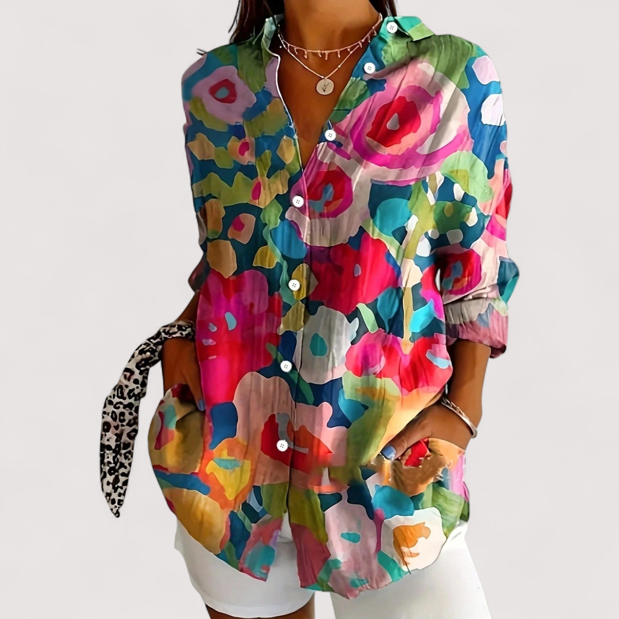 Anka Floaty Colourful Blouse