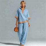Women's Vintage Linen-Look Set