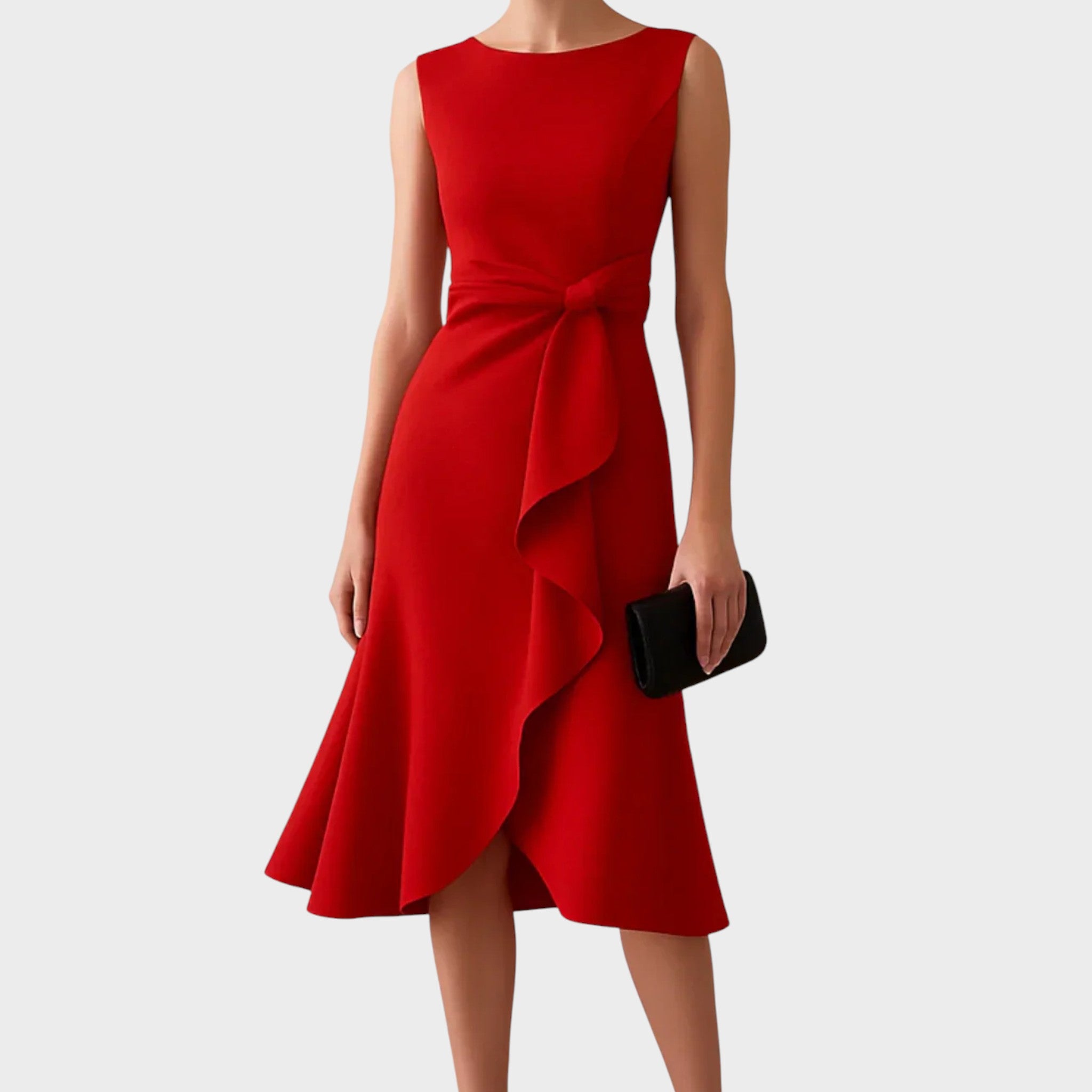 Antonia Elegant Bow-Detail Evening Dress