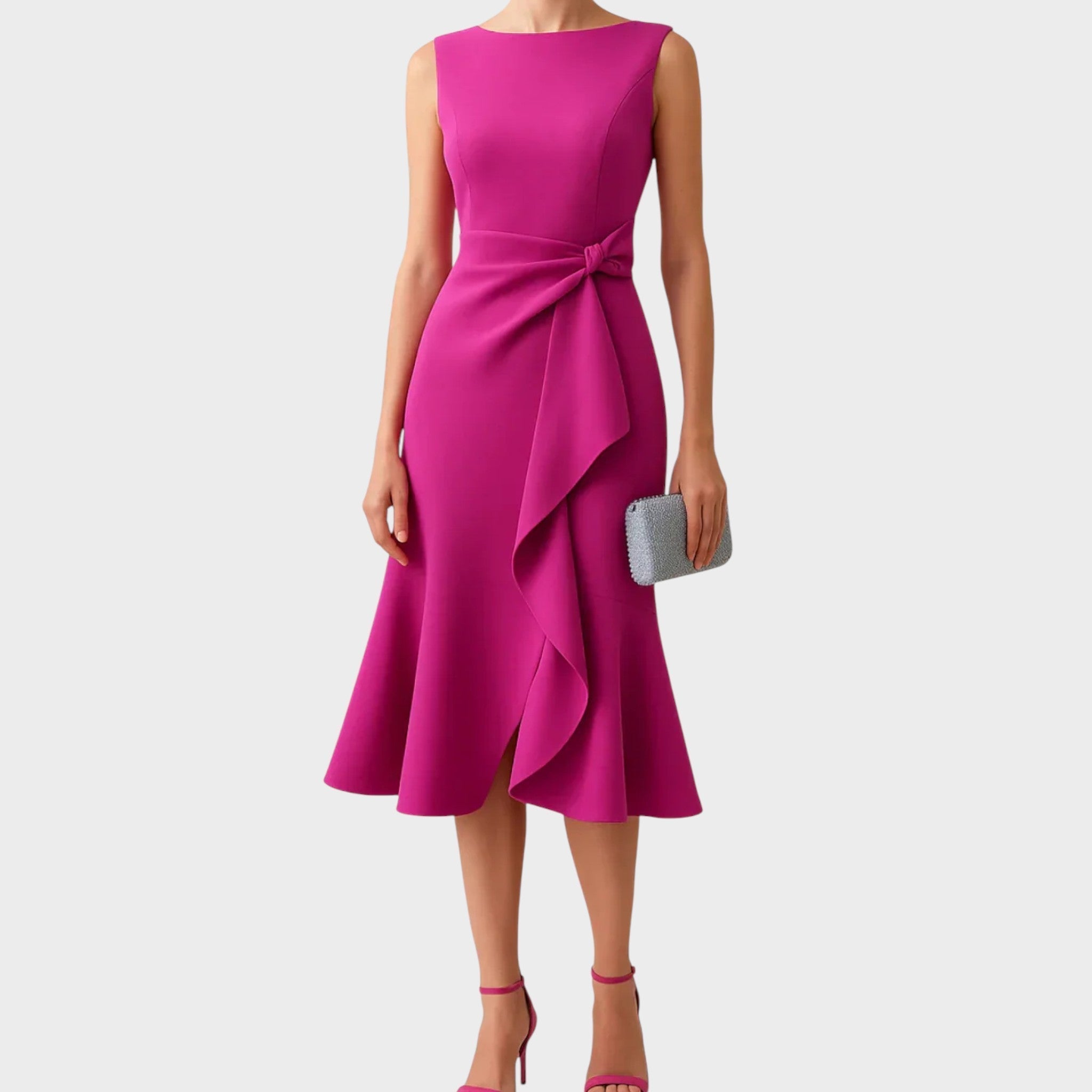 Antonia Elegant Bow-Detail Evening Dress