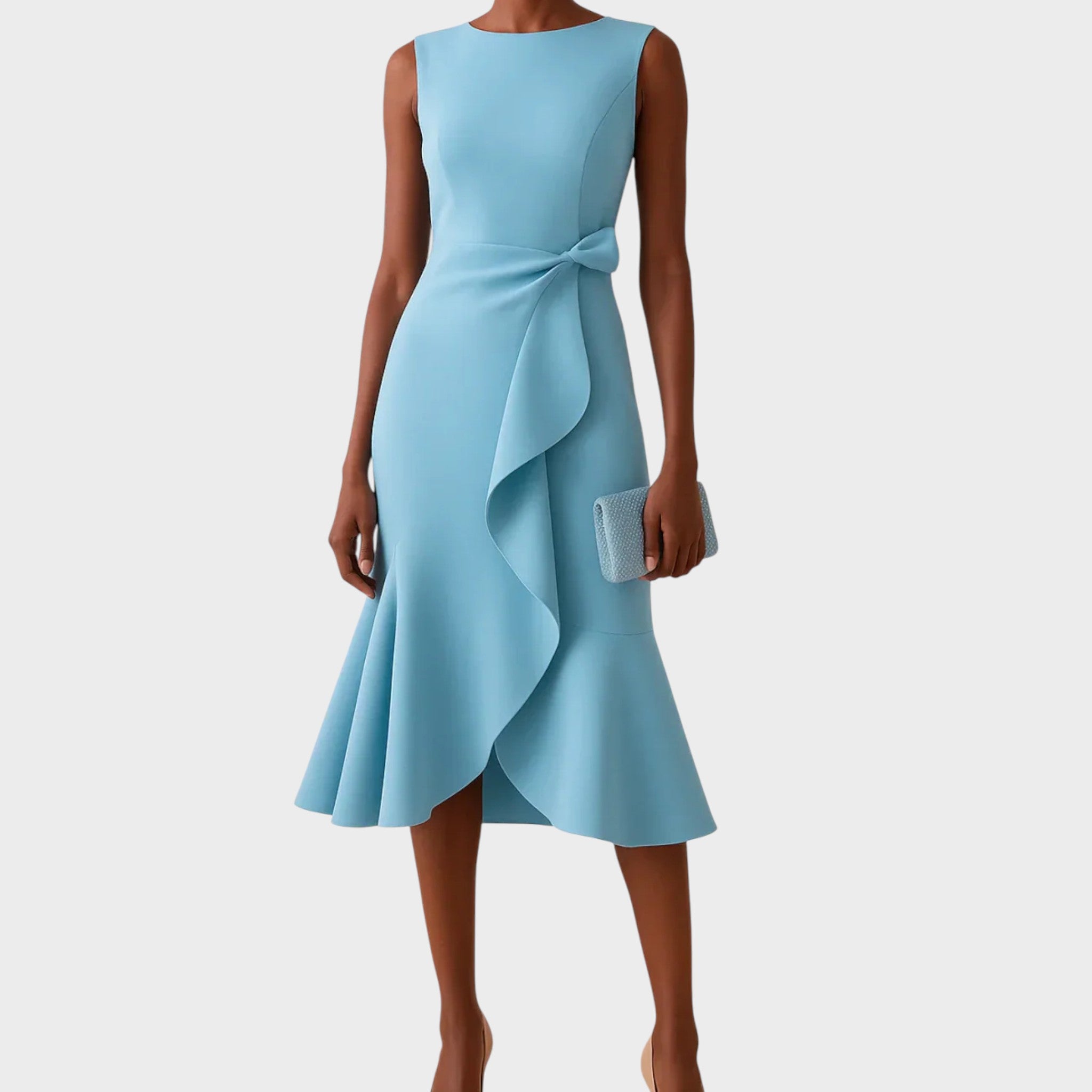Antonia Elegant Bow-Detail Evening Dress