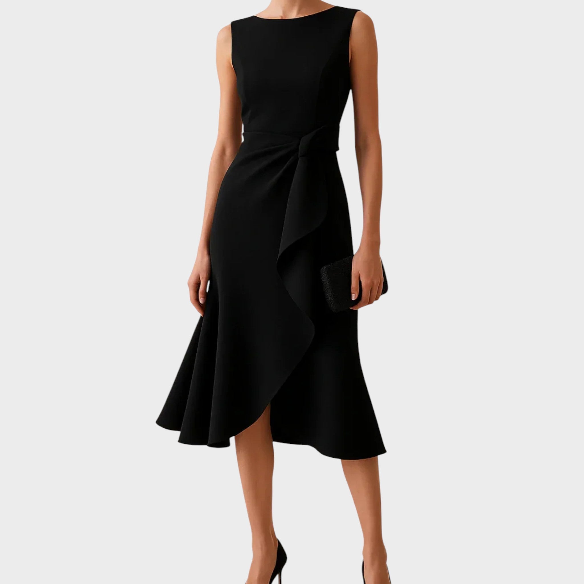 Antonia Elegant Bow-Detail Evening Dress