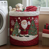 Father Christmas Quilted Laundry Basket – Design 1570
