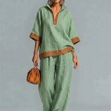 Women's Vintage Linen-Look Set