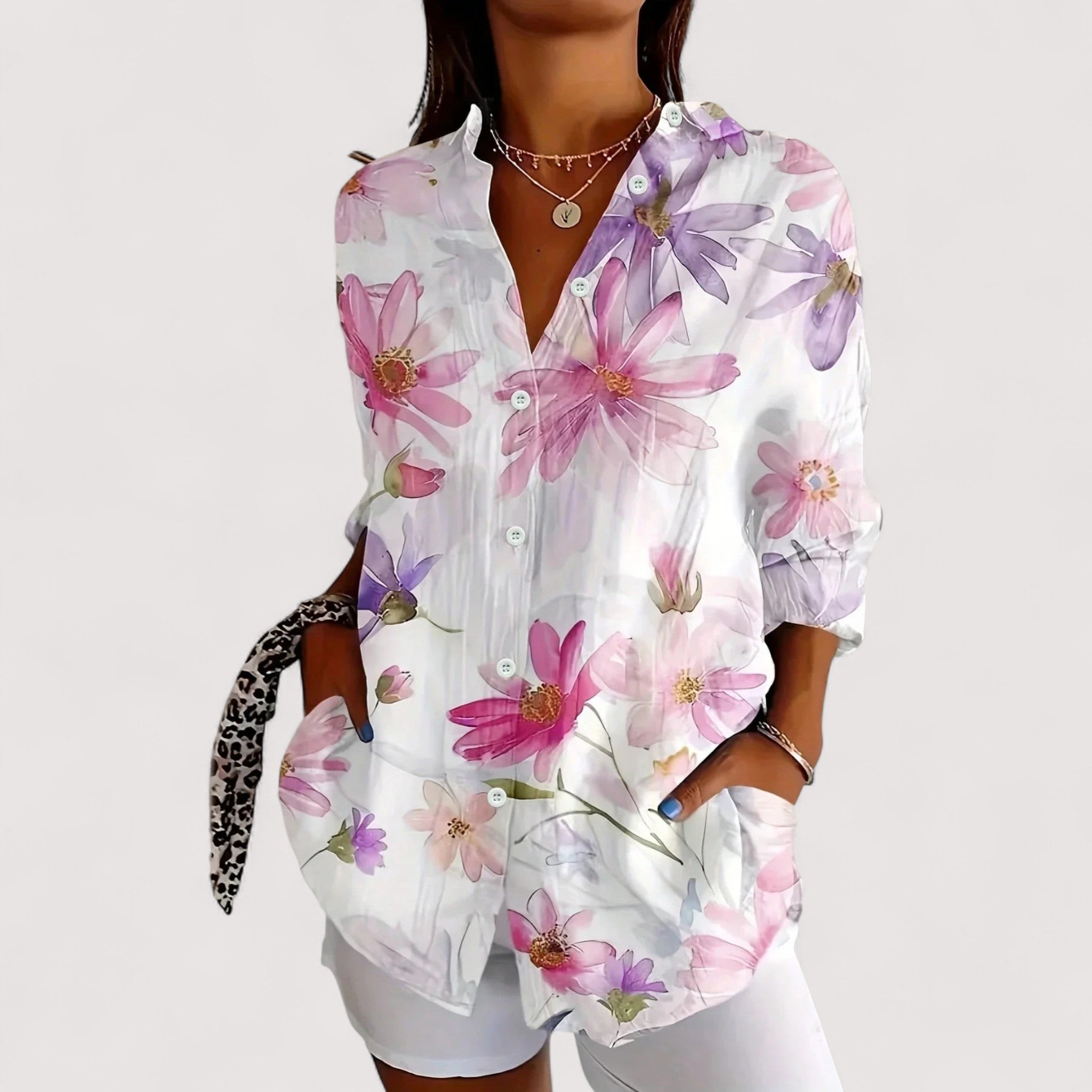 Anka Floaty Colourful Blouse