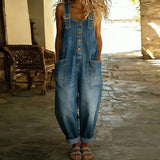 Retro denim-look jumpsuit | Argyro