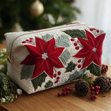 Scarlet Bloom Quilted Make-up Bag