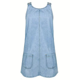 Long denim dress in a comfortable fit | Margarita