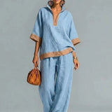 Women's Vintage Linen-Look Set