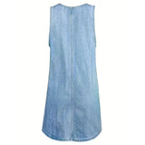 Long denim dress in a comfortable fit | Margarita