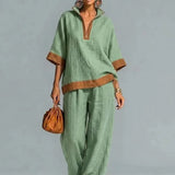 Women's Vintage Linen-Look Set