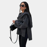 Elena Puffer Coat with Asymmetric Scarf