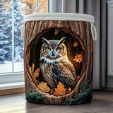 Owl Quilted Laundry Basket – Design 0720