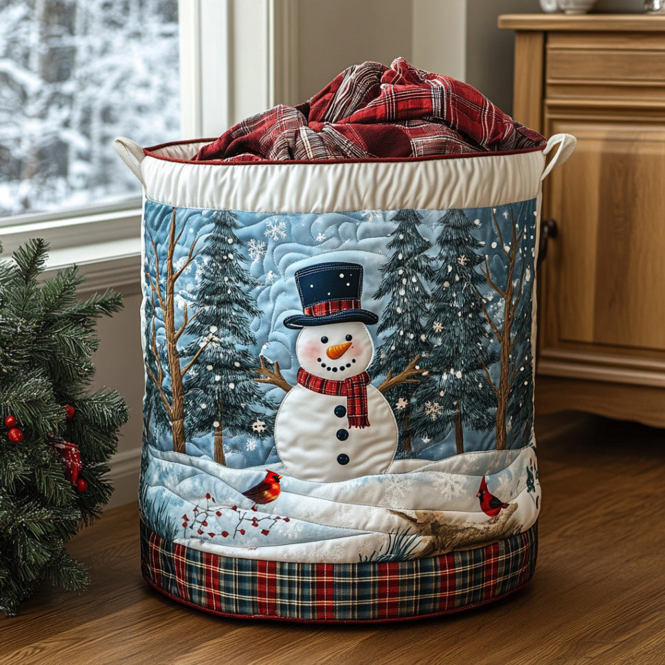 Christmas Quilted Laundry Basket – Design 0028