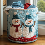 Snowman Quilted Laundry Basket – Design 1070