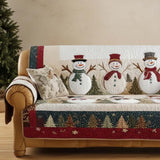 Snowy Friends | Quilted Sofa Cover