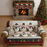 Snowy Friends | Quilted Sofa Cover