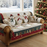Snowy Friends | Quilted Sofa Cover