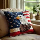 Flying Eagle Quilted Cushion Cover
