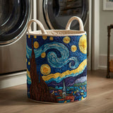 Night Sky Quilted Laundry Basket – Design 0014
